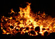 fire in stove