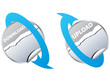 download and upload buttons vector illustration