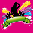 Girls party Star flyer carre pink background Girls party Star flyer carre pink background