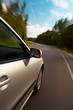 Car driving fast