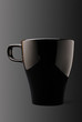 Black coffee cup with clipping