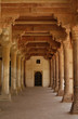 Empty corridor in an abandoned Amber Fort. Rajasthan, India