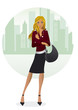 Modern-day urban beauty with a bag Modern-day urban beauty with a bag