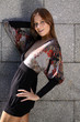 Attractive young girl in a sexual dress