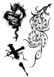 vector illustration tattoo design set vector illustration tattoo design set