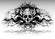 vector illustration tattoo design set (skull) vector illustration tattoo design set (skull)
