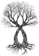 vector illustration tattoo design (tree) vector illustration tattoo design (tree)