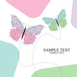 vector cute butterflies background...