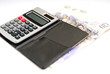 Calculator and cash