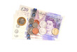 Photo: English bank notes and coins English bank notes and coins
