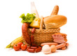 Basket with food