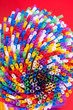 Colorful drinking straws background