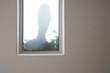 Shadow of a Man Behind Window