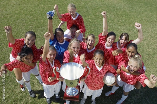 Photo: Soccer Team Celebrating Victory Soccer Team Celebrating Victory