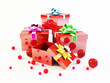 Many gift boxes