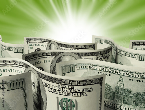 Illustration: $100 banknotes background $100 banknotes background