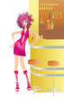 Girl in bar