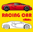 Picto de voiture de course