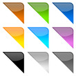 Angoli vettoriali colorati glossy Angoli vettoriali colorati glossy