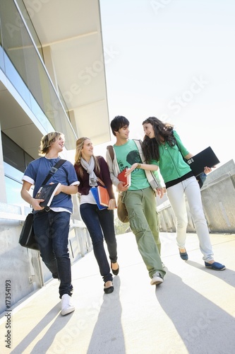 Photo: University students on campus University students on campus