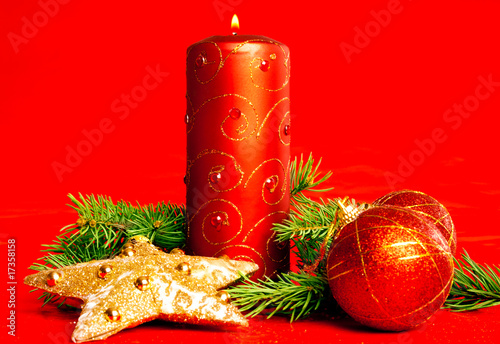 Photo: Christmas candle Christmas candle