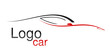 Logo voiture gris rouge