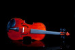 Violin on a black background