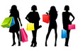 silhouette girls shopping silhouette girls shopping