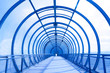 futuristic glass corridor