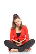 girl reads book