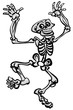 Vector Happy Halloween Skeleton