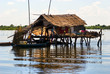 Typical House on the Tonle sap lake, between Siem Reap and Batta