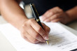 signing a document signing a document