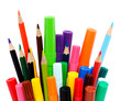 Crayons et feutres de couleurs
