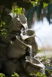 Acqua che sgorga dalle brocche