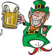Leprechaun with beer