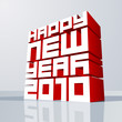 Vector New year 2010. Editable. No mesh.