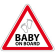 Vektor: Baby on board - Schild Baby on board - Schild