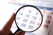 Close up calendar page Close up calendar page