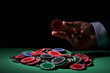 Poker chips, large sum concept