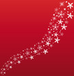 Snowflakes wave on a red background Snowflakes wave on a red background