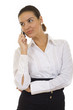 beautiful businesswoman with her phone