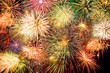 Photo: Lots of colorful fireworks exploiting simultaneously Lots of colorful fireworks exploiting simultaneously