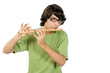 Playing with flute