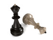 Chess queens isolated on white background