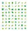 Set of green icons