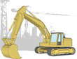 chantier pelleteuse, construction