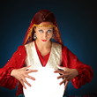 Fortune-teller with shining crystal ball