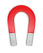Large horseshoe magnet on white. Pro clipping path.