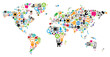 World map made of icons World map made of icons